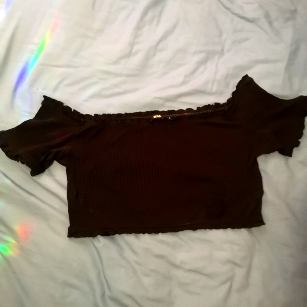 Off the shoulder crop top